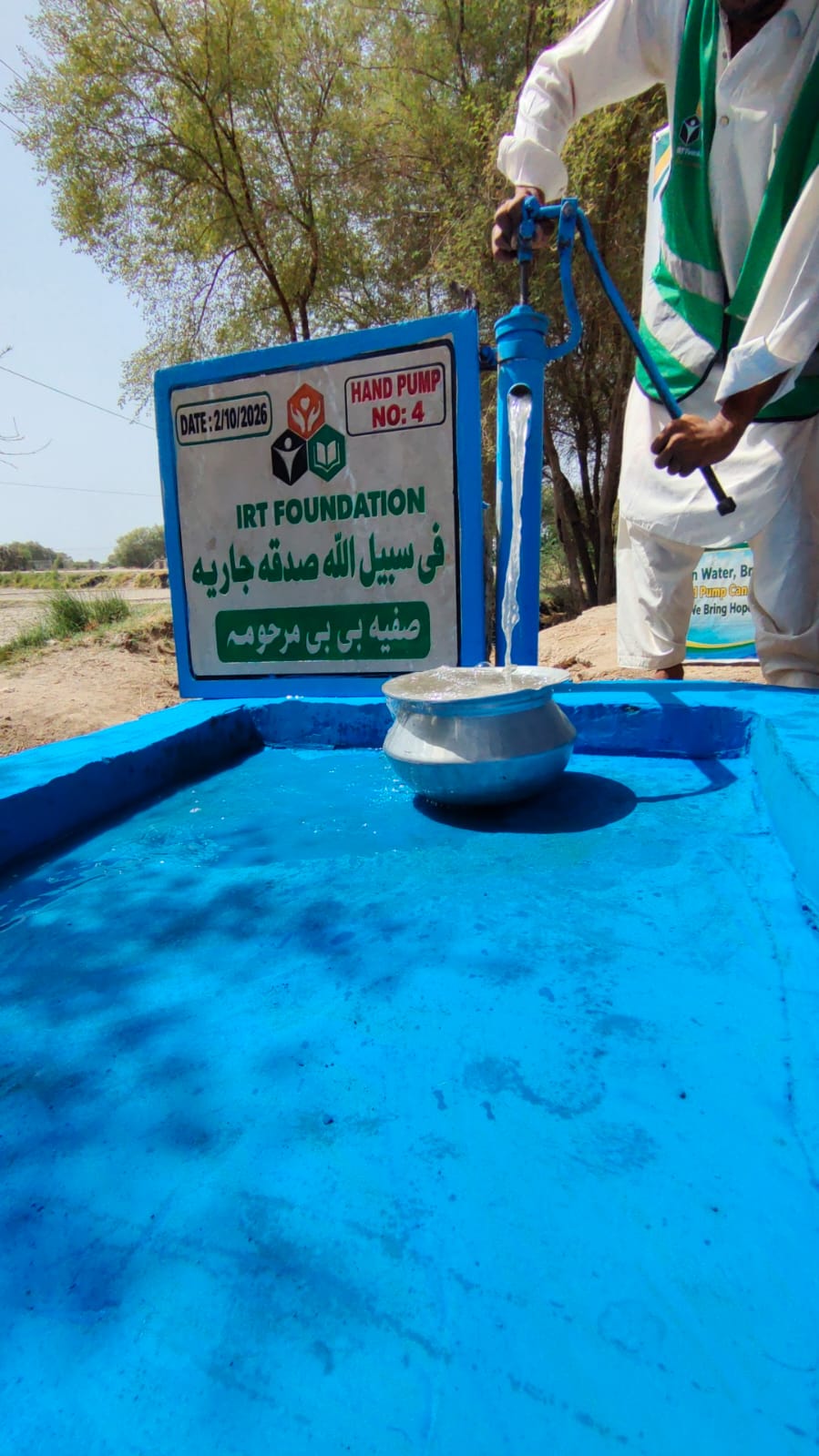 Fresh water at Hand Pump No. 4 — IRT Welfare Foundation