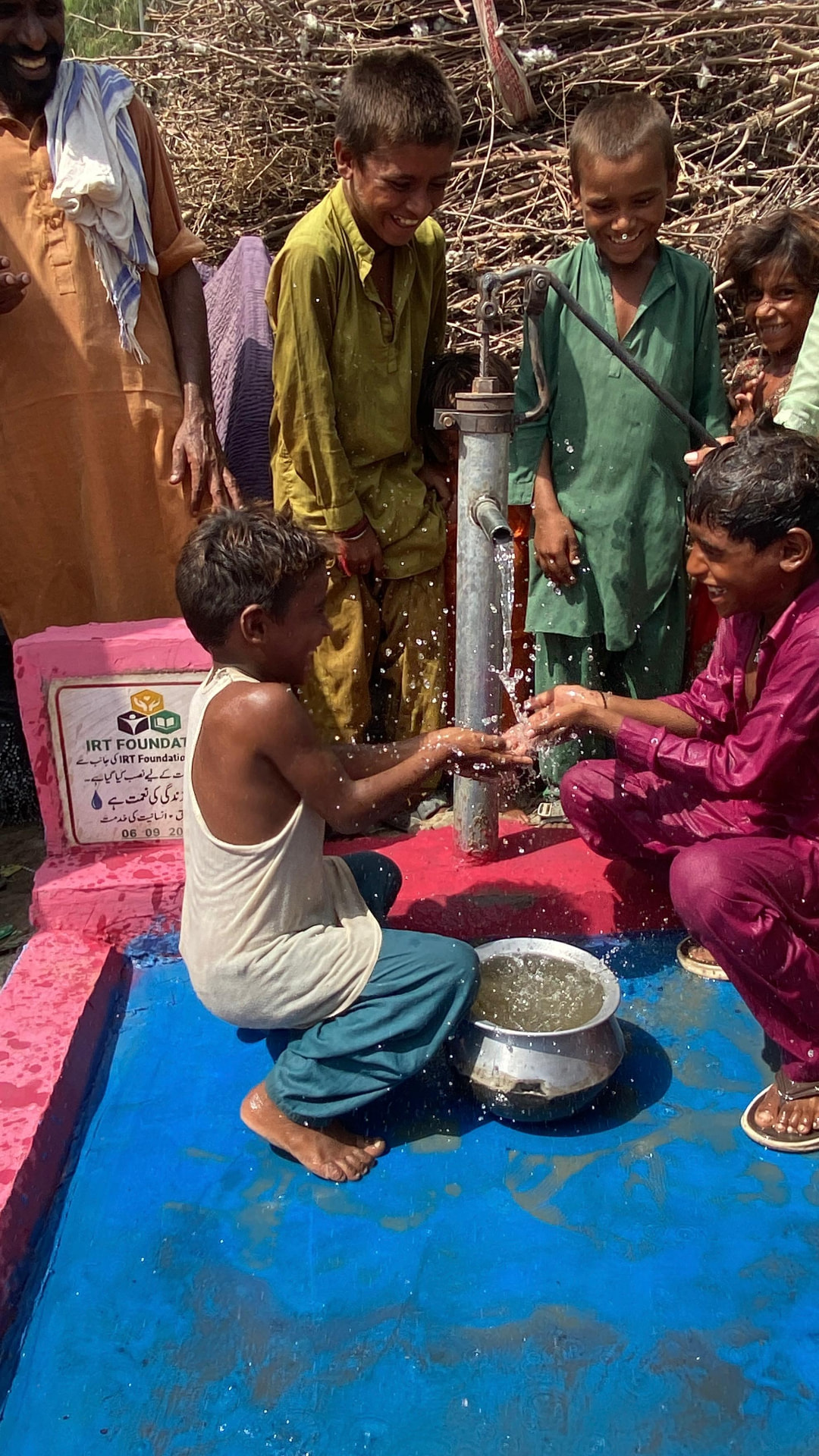 Children with clean water — IRT Welfare Foundation