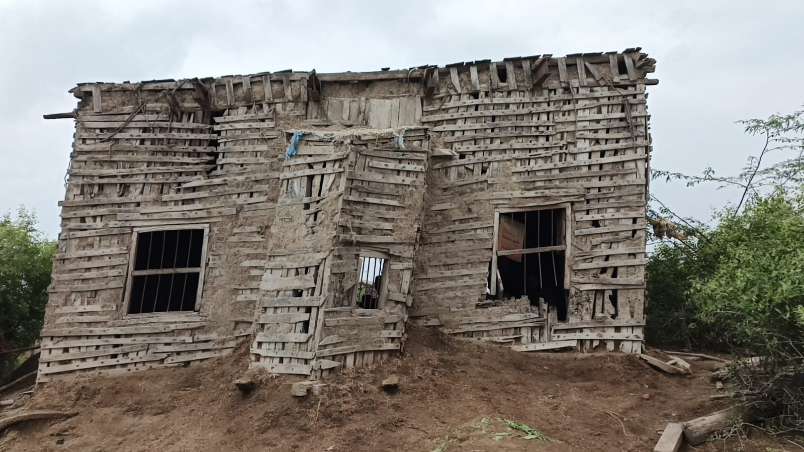 The old wooden mosque that needs rebuilding